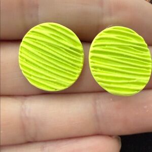 Bright Textured Round Earrings